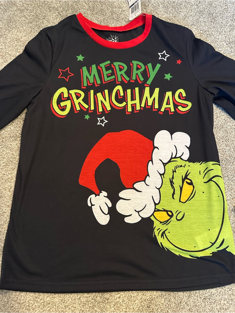 'Merry Grinchmas' Black & Multi Pajama Set NWT  Size XS - Picture 3 of 9